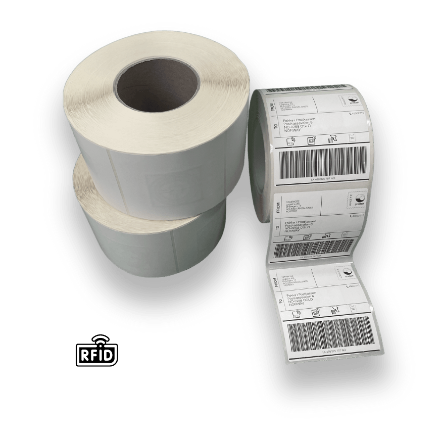 RFID Fraktetiketter 3 ruller, à 1000 Fraktetiketter - Logistra AS